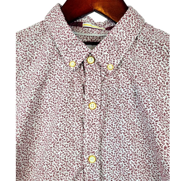 Denim & Flower Ricky Singh Mens Floral Button Down Short Sleeve Shirt XL - Picture 1 of 8